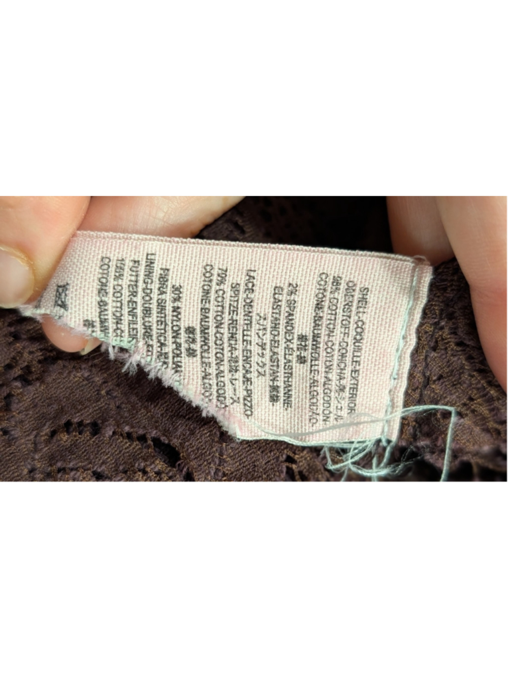 Women's Free People Distressed Lace-Trim Jacket, Size Small /P -Purple/Brown - Picture 10 of 10